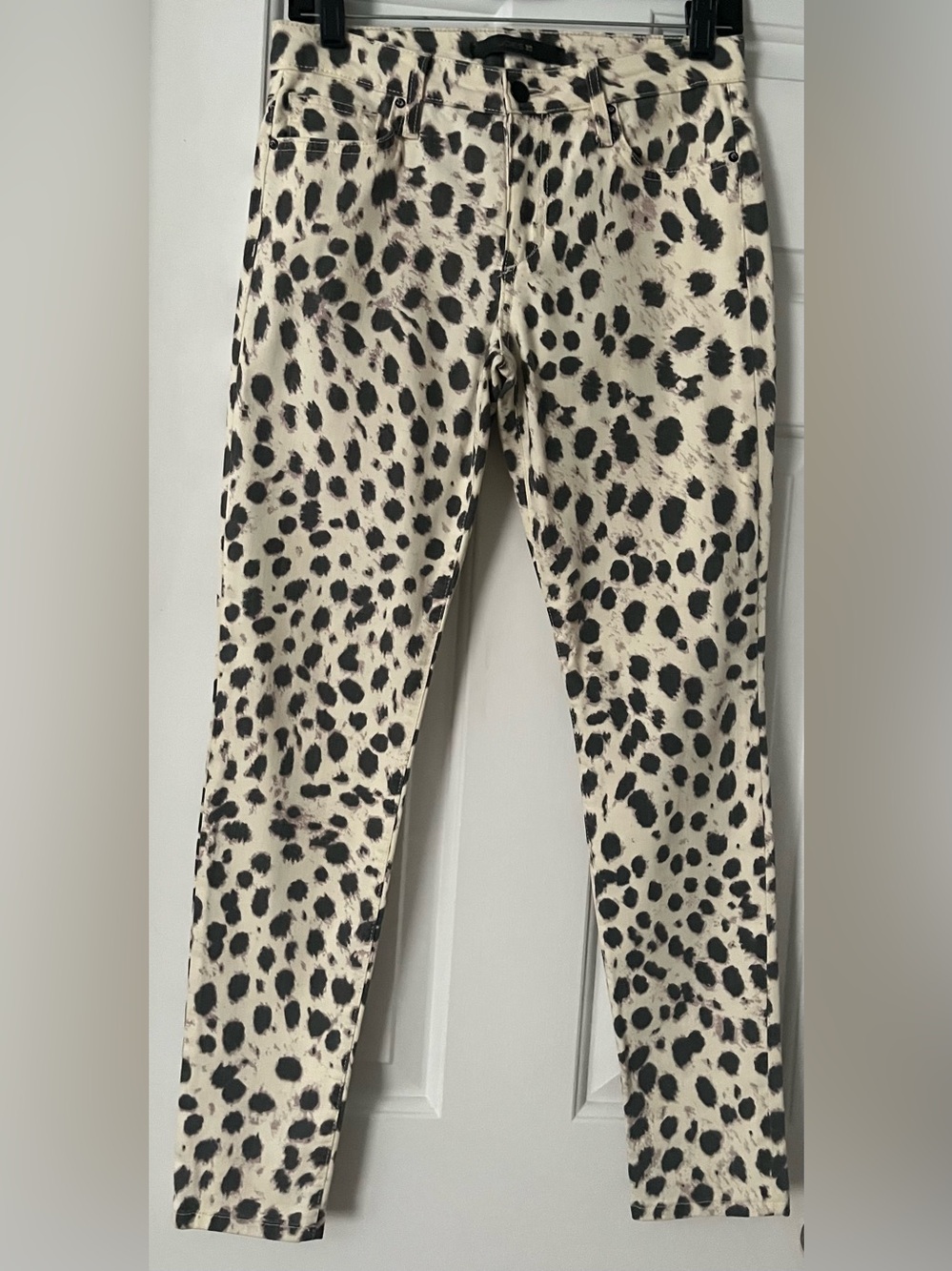 Joe's Jeans Black Spot-Print Ankle Jeans on Cream